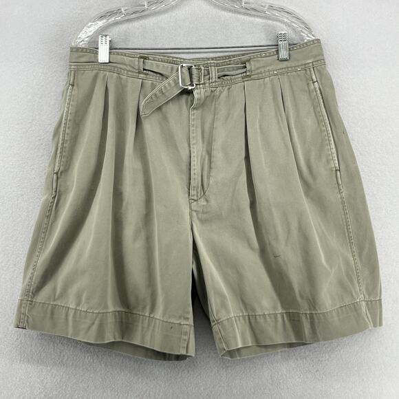 Polo by Ralph Lauren Other - POLO RALPH LAUREN Shorts Mens 35 Military 8" Double Pleat Chino Belted Made USA